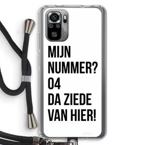 CaseCompany Da ziede van hier: Xiaomi Redmi Note 10S Transparant Hoesje met koord