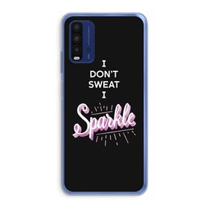 CaseCompany Sparkle quote: Xiaomi Redmi 9T Transparant Hoesje