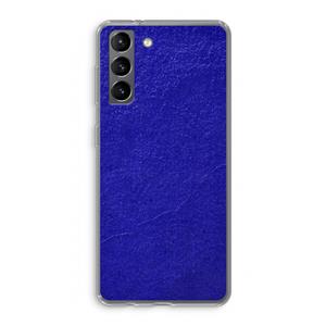 CaseCompany Majorelle Blue: Samsung Galaxy S21 Transparant Hoesje