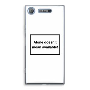 CaseCompany Alone: Sony Xperia XZ1 Transparant Hoesje