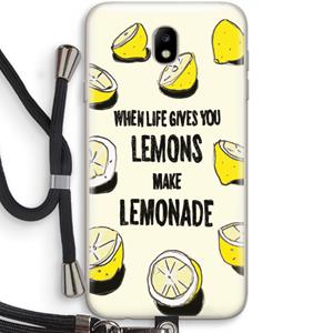CaseCompany Lemonade: Samsung Galaxy J7 (2017) Transparant Hoesje met koord