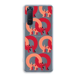 CaseCompany Dogs: Sony Xperia 5 II Transparant Hoesje