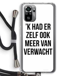 CaseCompany Meer verwacht: Xiaomi Redmi Note 10S Transparant Hoesje met koord