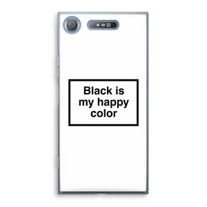 CaseCompany Black is my happy color: Sony Xperia XZ1 Transparant Hoesje