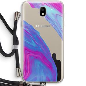 CaseCompany Zweverige regenboog: Samsung Galaxy J7 (2017) Transparant Hoesje met koord