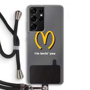 CaseCompany I'm lovin' you: Samsung Galaxy S21 Ultra Transparant Hoesje met koord