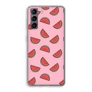 CaseCompany Watermeloen: Samsung Galaxy S21 Transparant Hoesje