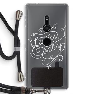 CaseCompany Laters, baby: Sony Xperia XZ2 Transparant Hoesje met koord