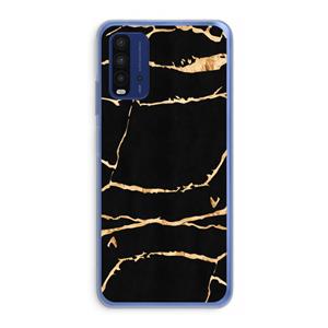 CaseCompany Gouden marmer: Xiaomi Redmi 9T Transparant Hoesje