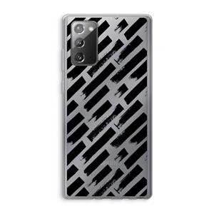 CaseCompany Zwarte vegen: Samsung Galaxy Note 20 / Note 20 5G Transparant Hoesje