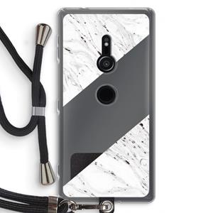 CaseCompany Biggest stripe: Sony Xperia XZ2 Transparant Hoesje met koord