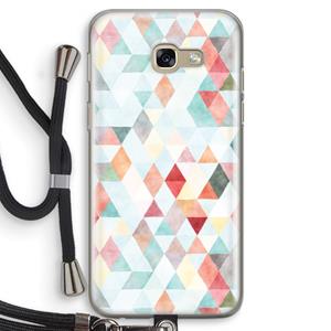 CaseCompany Gekleurde driehoekjes pastel: Samsung Galaxy A5 (2017) Transparant Hoesje met koord