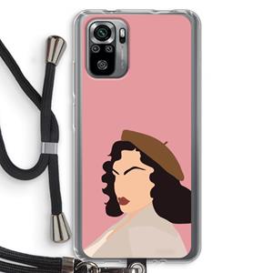 CaseCompany Confidence: Xiaomi Redmi Note 10S Transparant Hoesje met koord