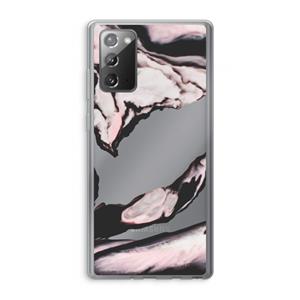 CaseCompany Roze stroom: Samsung Galaxy Note 20 / Note 20 5G Transparant Hoesje