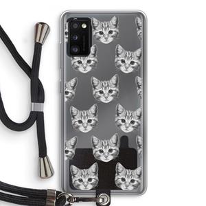 CaseCompany Kitten: Samsung Galaxy A41 Transparant Hoesje met koord