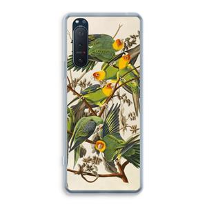 CaseCompany Carolinaparkiet: Sony Xperia 5 II Transparant Hoesje