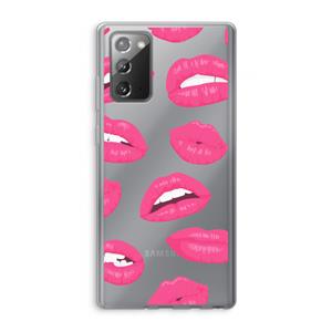 CaseCompany Bite my lip: Samsung Galaxy Note 20 / Note 20 5G Transparant Hoesje