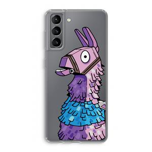 CaseCompany Lama: Samsung Galaxy S21 Transparant Hoesje