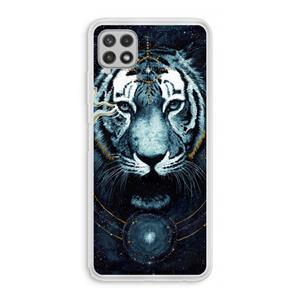 CaseCompany Darkness Tiger: Samsung Galaxy A22 4G Transparant Hoesje