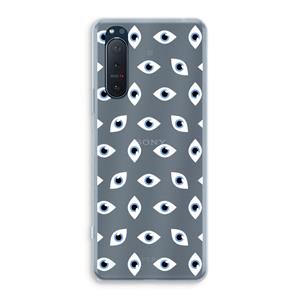 CaseCompany Eyes pattern: Sony Xperia 5 II Transparant Hoesje