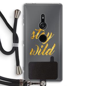 CaseCompany Stay wild: Sony Xperia XZ2 Transparant Hoesje met koord