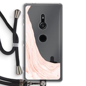 CaseCompany Peach bath: Sony Xperia XZ2 Transparant Hoesje met koord