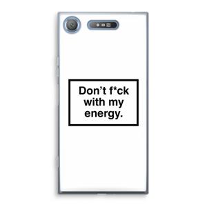 CaseCompany My energy: Sony Xperia XZ1 Transparant Hoesje