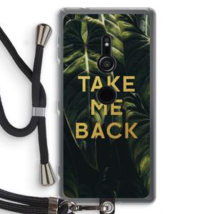 CaseCompany Take me back: Sony Xperia XZ2 Transparant Hoesje met koord