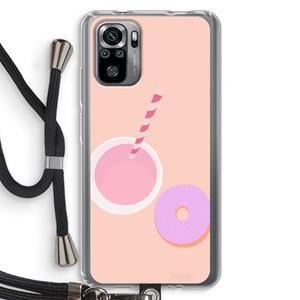 CaseCompany Donut: Xiaomi Redmi Note 10S Transparant Hoesje met koord