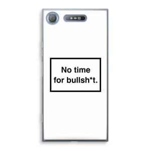 CaseCompany No time: Sony Xperia XZ1 Transparant Hoesje