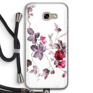 CaseCompany Mooie bloemen: Samsung Galaxy A5 (2017) Transparant Hoesje met koord