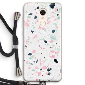 CaseCompany Terrazzo N°3: Xiaomi Redmi 5 Transparant Hoesje met koord