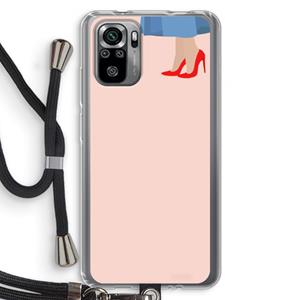 CaseCompany High heels: Xiaomi Redmi Note 10S Transparant Hoesje met koord