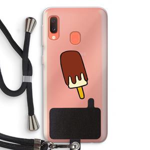 CaseCompany Frisco: Samsung Galaxy A20e Transparant Hoesje met koord