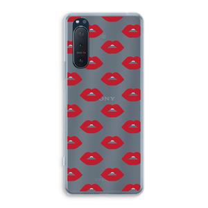 CaseCompany Lips: Sony Xperia 5 II Transparant Hoesje