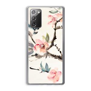CaseCompany Japanse bloemen: Samsung Galaxy Note 20 / Note 20 5G Transparant Hoesje
