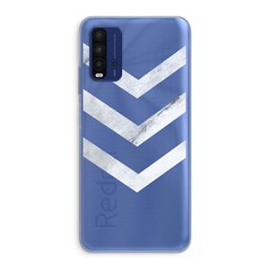 CaseCompany Marmeren pijlen: Xiaomi Redmi 9T Transparant Hoesje