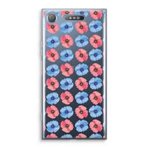 CaseCompany Klaproosjes: Sony Xperia XZ1 Transparant Hoesje