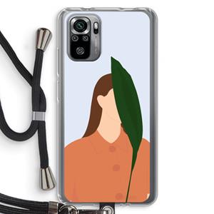CaseCompany Leaf: Xiaomi Redmi Note 10S Transparant Hoesje met koord