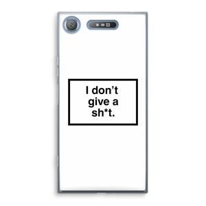 CaseCompany Don't give a shit: Sony Xperia XZ1 Transparant Hoesje
