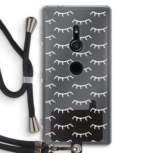 CaseCompany Wimpers: Sony Xperia XZ2 Transparant Hoesje met koord