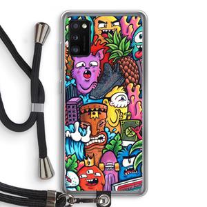 CaseCompany Vexx Mixtape: Samsung Galaxy A41 Transparant Hoesje met koord