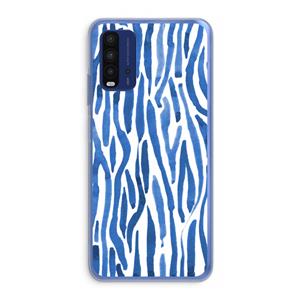 CaseCompany Blauwe nerven: Xiaomi Redmi 9T Transparant Hoesje