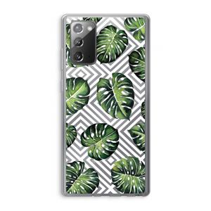 CaseCompany Geometrische jungle: Samsung Galaxy Note 20 / Note 20 5G Transparant Hoesje