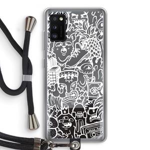 CaseCompany Vexx Mixtape #2: Samsung Galaxy A41 Transparant Hoesje met koord
