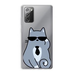 CaseCompany Cool cat: Samsung Galaxy Note 20 / Note 20 5G Transparant Hoesje