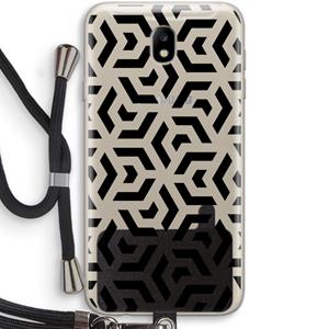 CaseCompany Crazy pattern: Samsung Galaxy J7 (2017) Transparant Hoesje met koord