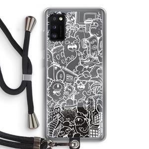 CaseCompany Vexx City #2: Samsung Galaxy A41 Transparant Hoesje met koord