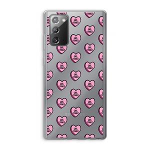 CaseCompany GIRL POWER: Samsung Galaxy Note 20 / Note 20 5G Transparant Hoesje