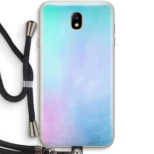 CaseCompany mist pastel: Samsung Galaxy J7 (2017) Transparant Hoesje met koord